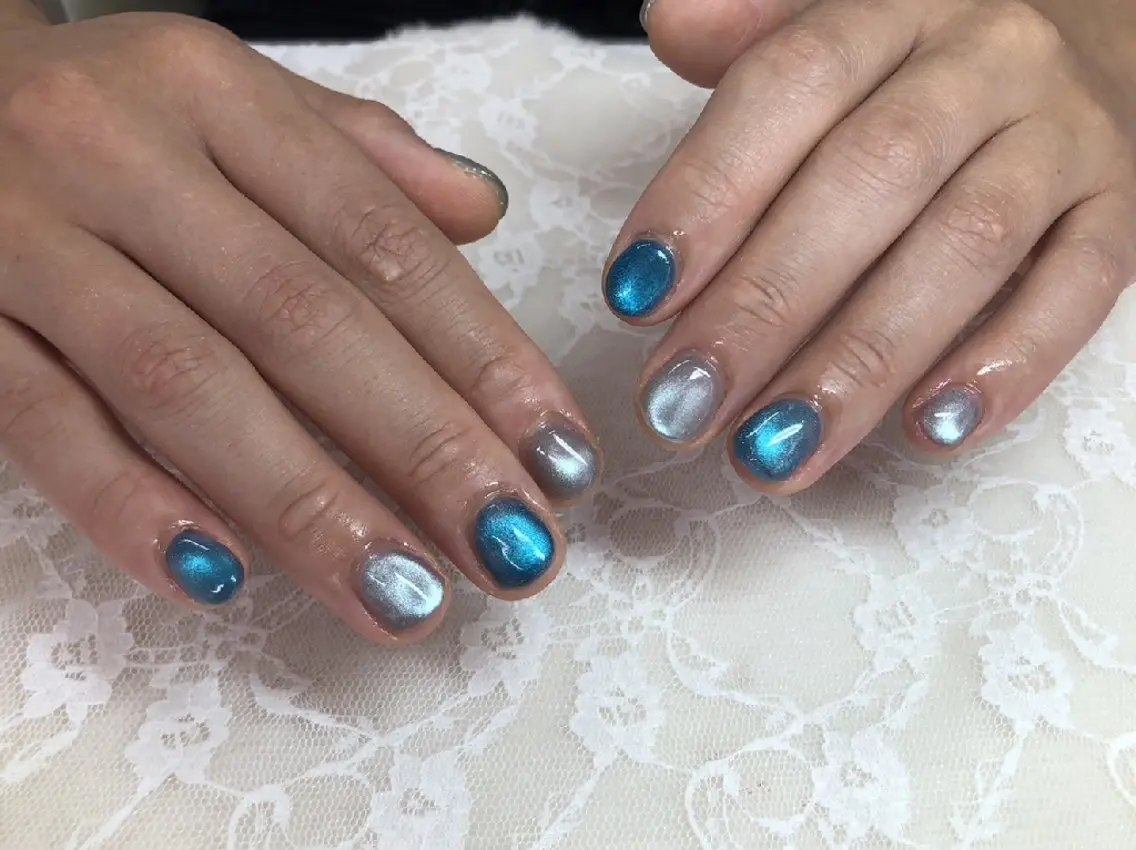 ネイル マグネットネイル 夏ネイル 心斎橋Salon Epokkuのネイルデザイン