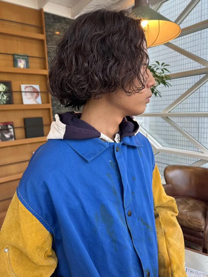 パーマ メンズ メンズパーマ スパイラルパーマ カット パーマ 村上 輝のヘアスタイル