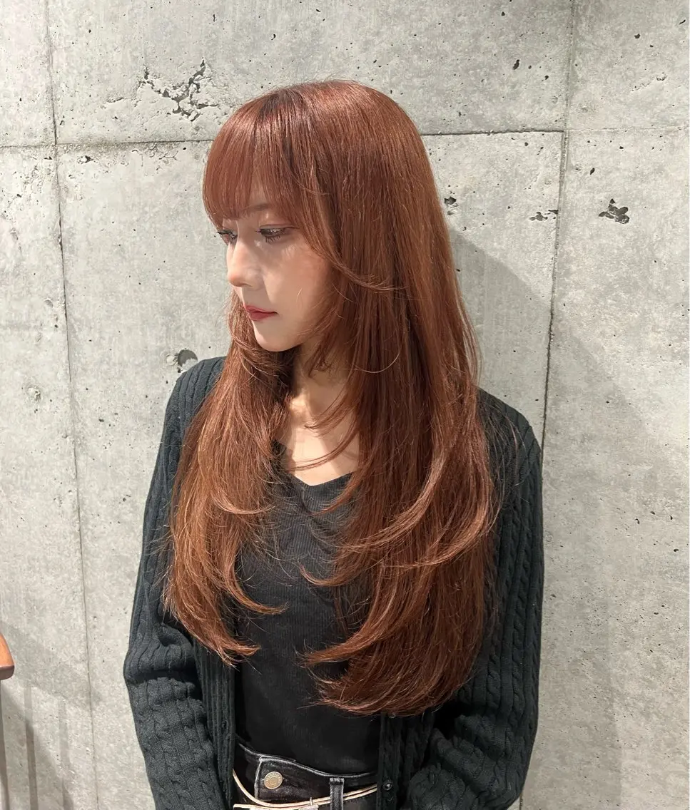 ロング レイヤーカット 小顔カット カット ボブ/レイヤーカット /HIKARU🌿のヘアスタイル