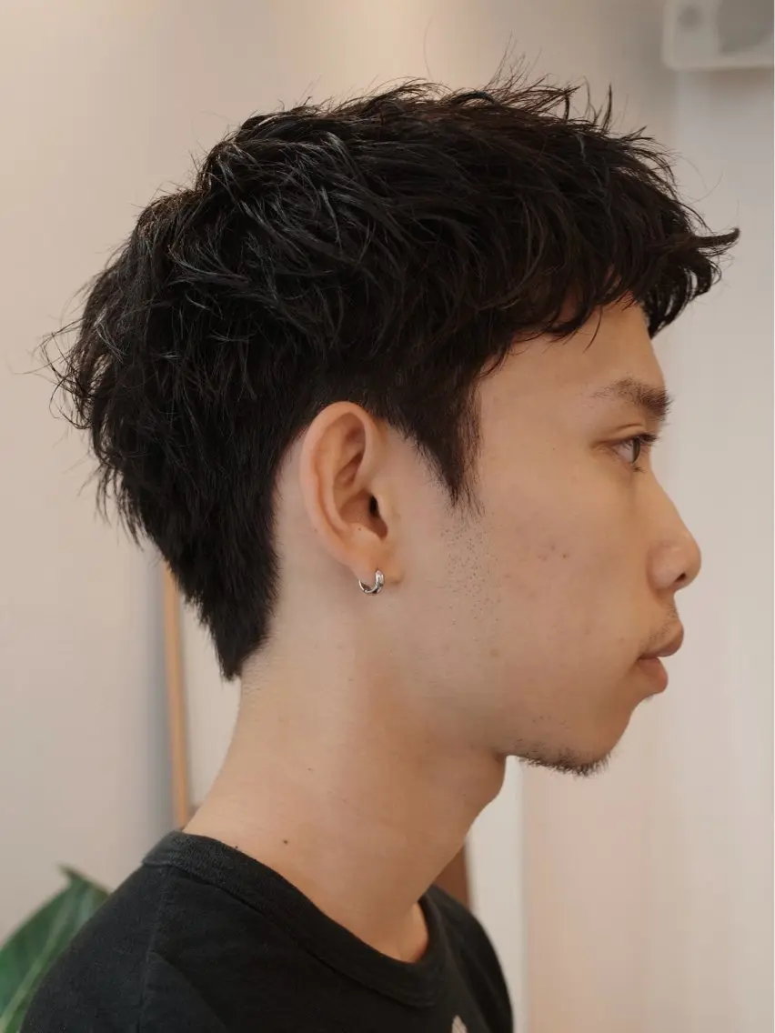 メンズ カット パーマ BROWN メンズヘアサロンのヘアスタイル
