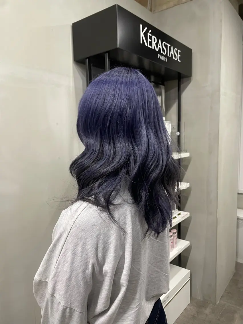 カラー ブリーチ ケアブリーチ バイオレットカラー ユウ/ ALLEN hairのヘアスタイル