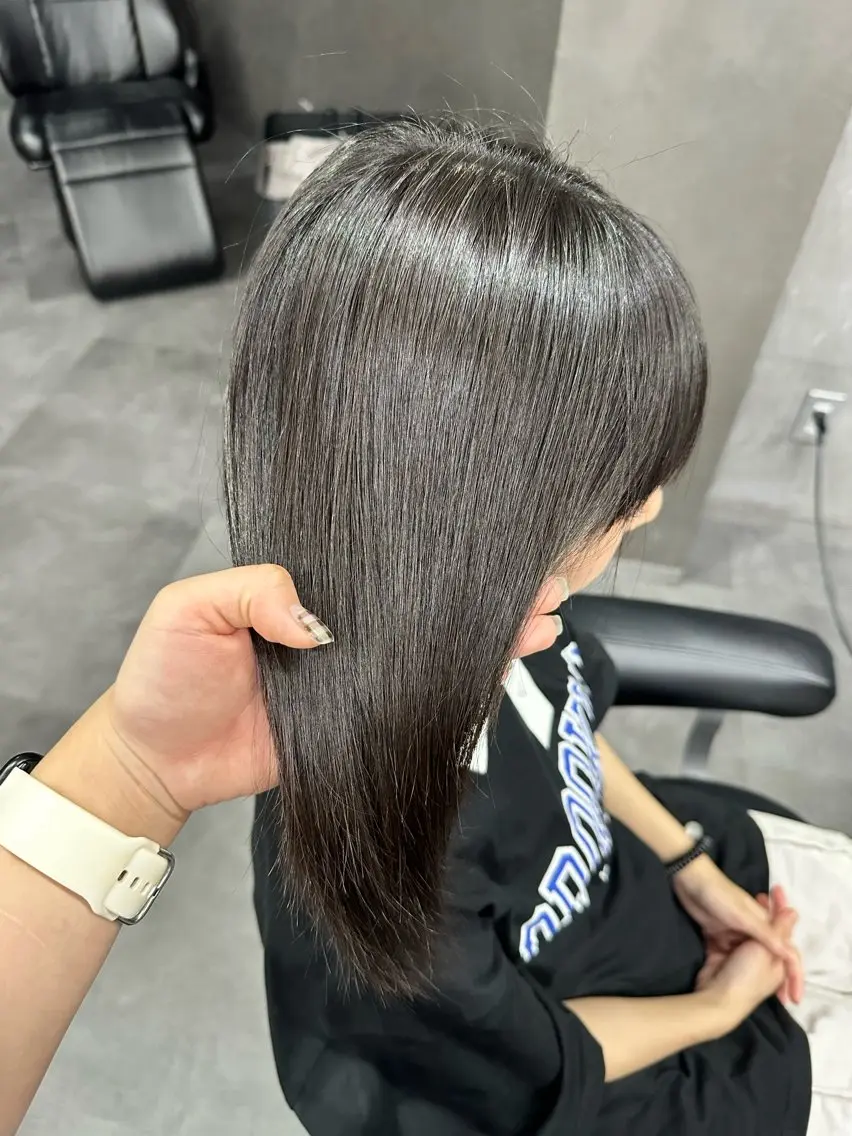 ミディアム パーマ maco /カラー・縮毛矯正のヘアスタイル