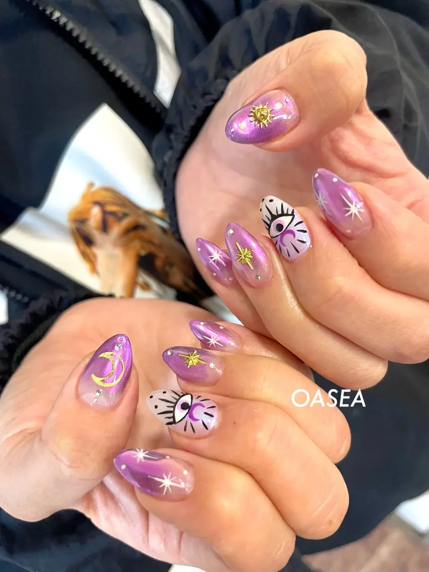 ネイル ハンドネイル 🌞💜 KAORI 🌴のネイルデザイン