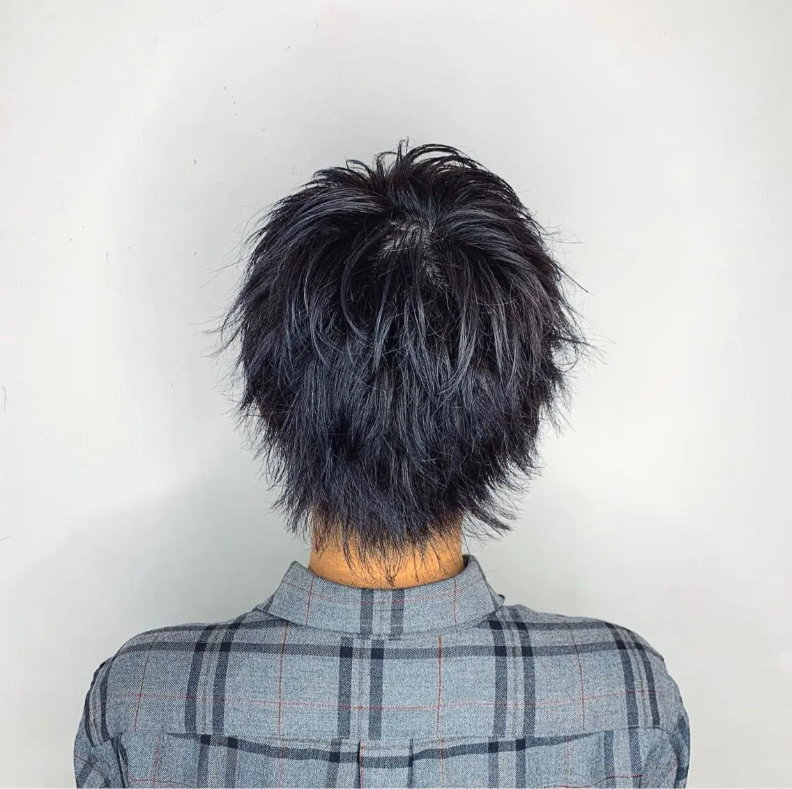 ショート カラー メンズ メンズウルフカット 透明感カラー ダブルカラー ウルフカット カット ヘアカラー メンズ/韓国レイヤー /透明感カラー那須野のヘアスタイル