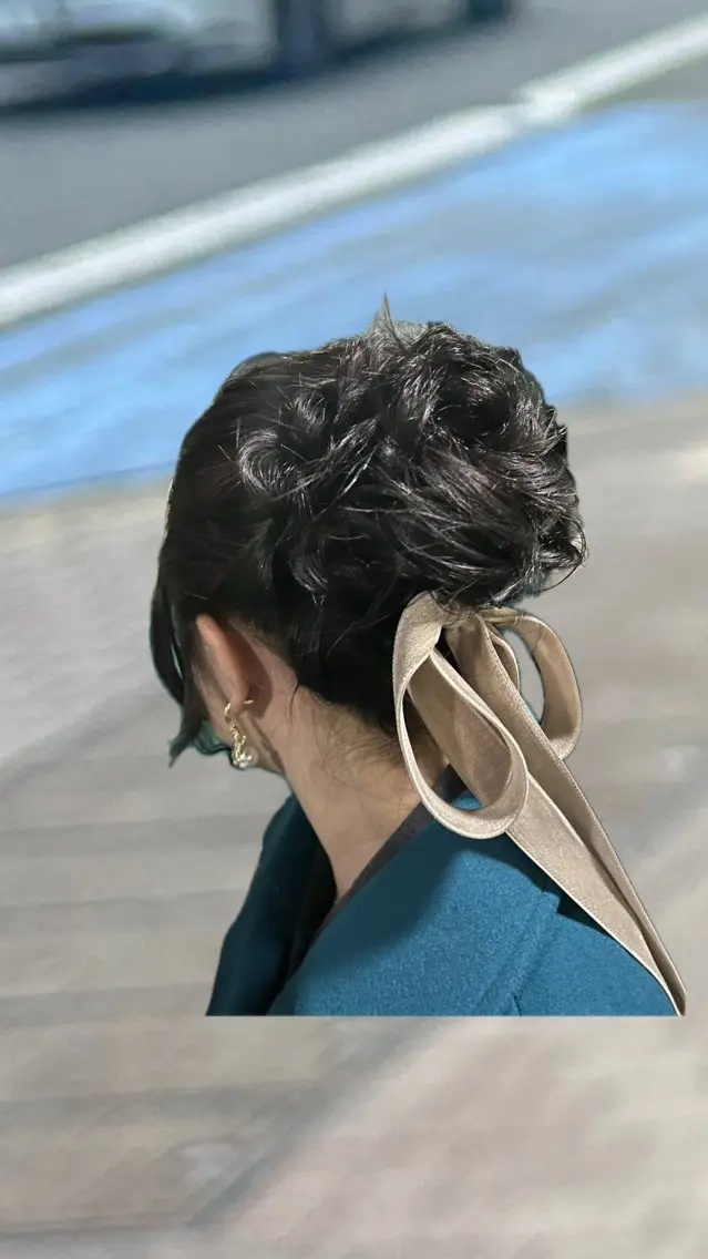 セミロング ヘアアレンジ カット ヘアセット 縮毛矯正/レイヤー/ 牧口瑠夏のヘアスタイル
