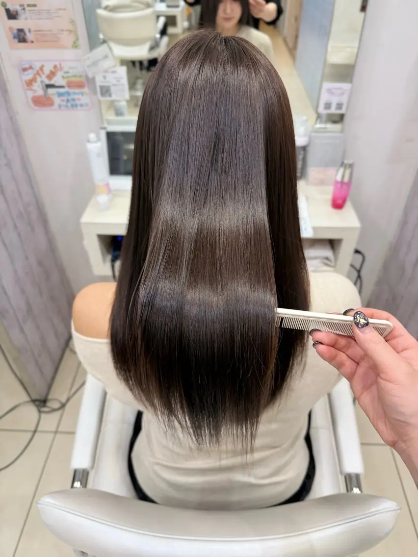 カラー ヘアカラー トリートメント [髪質改善カラー] 光^._.^のヘアスタイル