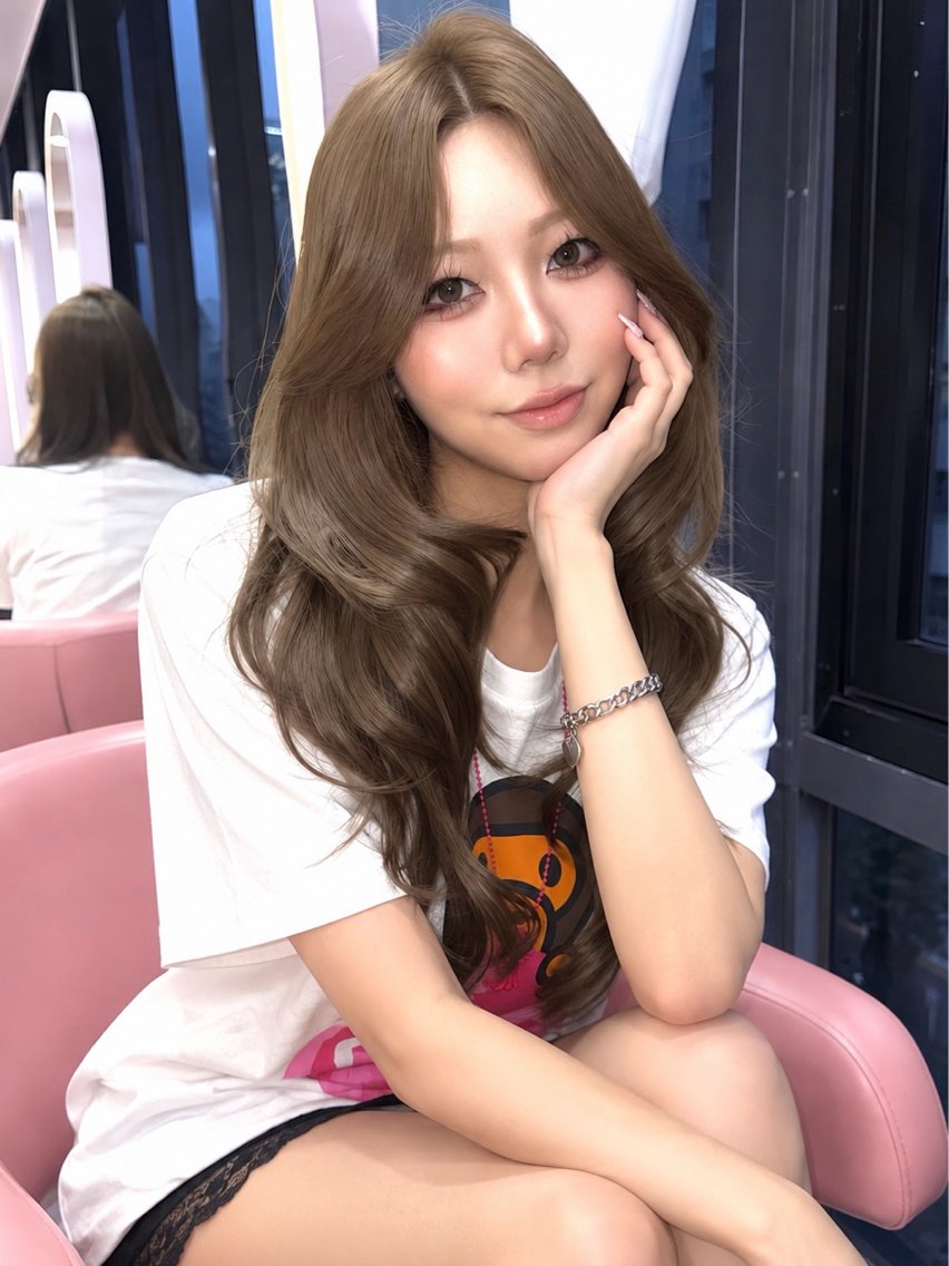 ロング カラー カット ヘアカラー トリートメント みうる🎀透明感艶髪 🫧レイヤーカットのヘアスタイル