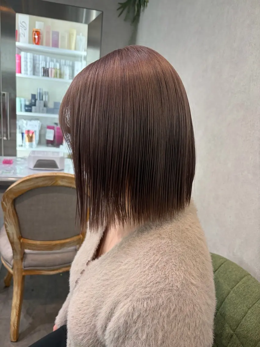 ミディアム カラー ヘアカラー 透明感カラー🫧🎀 まりなのマツエク・マツパデザイン