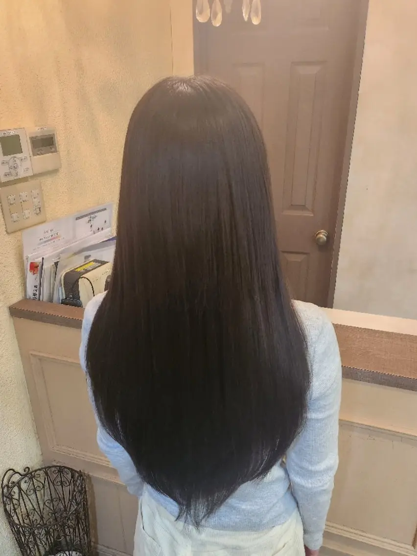 ロング ヘアアレンジ シールエクステ エクステ レイヤーカット カット エクステ 田井中 悠紀のヘアスタイル