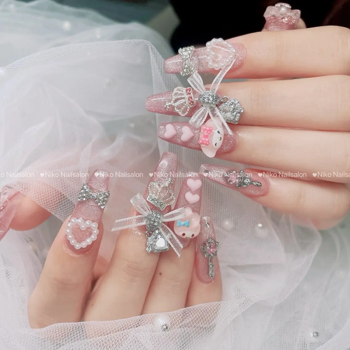 ネイル チークネイル 長さ出し フットネイル フレンチネイル ジェルネイル Niko Nail salon 銀座本店のネイルデザイン