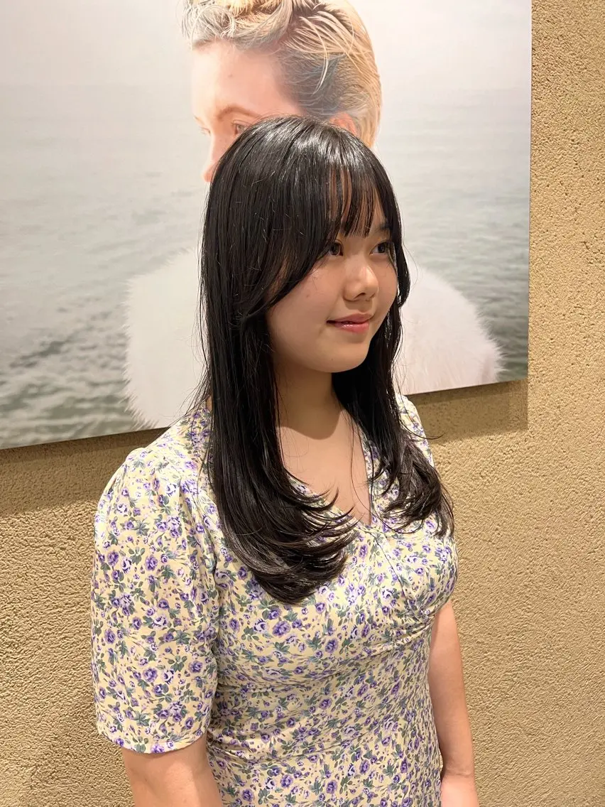セミロング レイヤーカット カット ヘアカラー カット/パーマ たるみことりのヘアスタイル