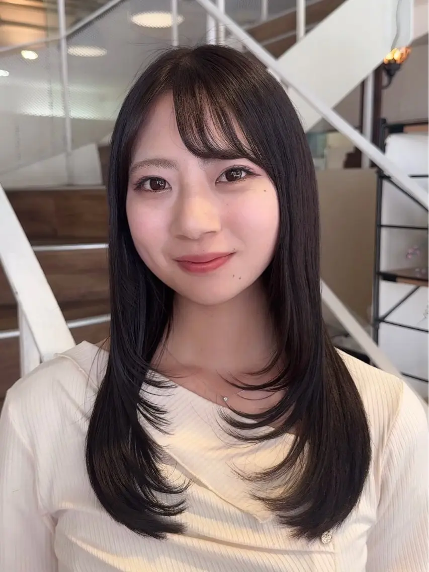 【ミニモ限定価格】🦋デザインカット＋ワンカラー＋超音波トリートメント付き🦋（暖色寒色◎）レイヤー可☆U24学生大歓迎の写真
