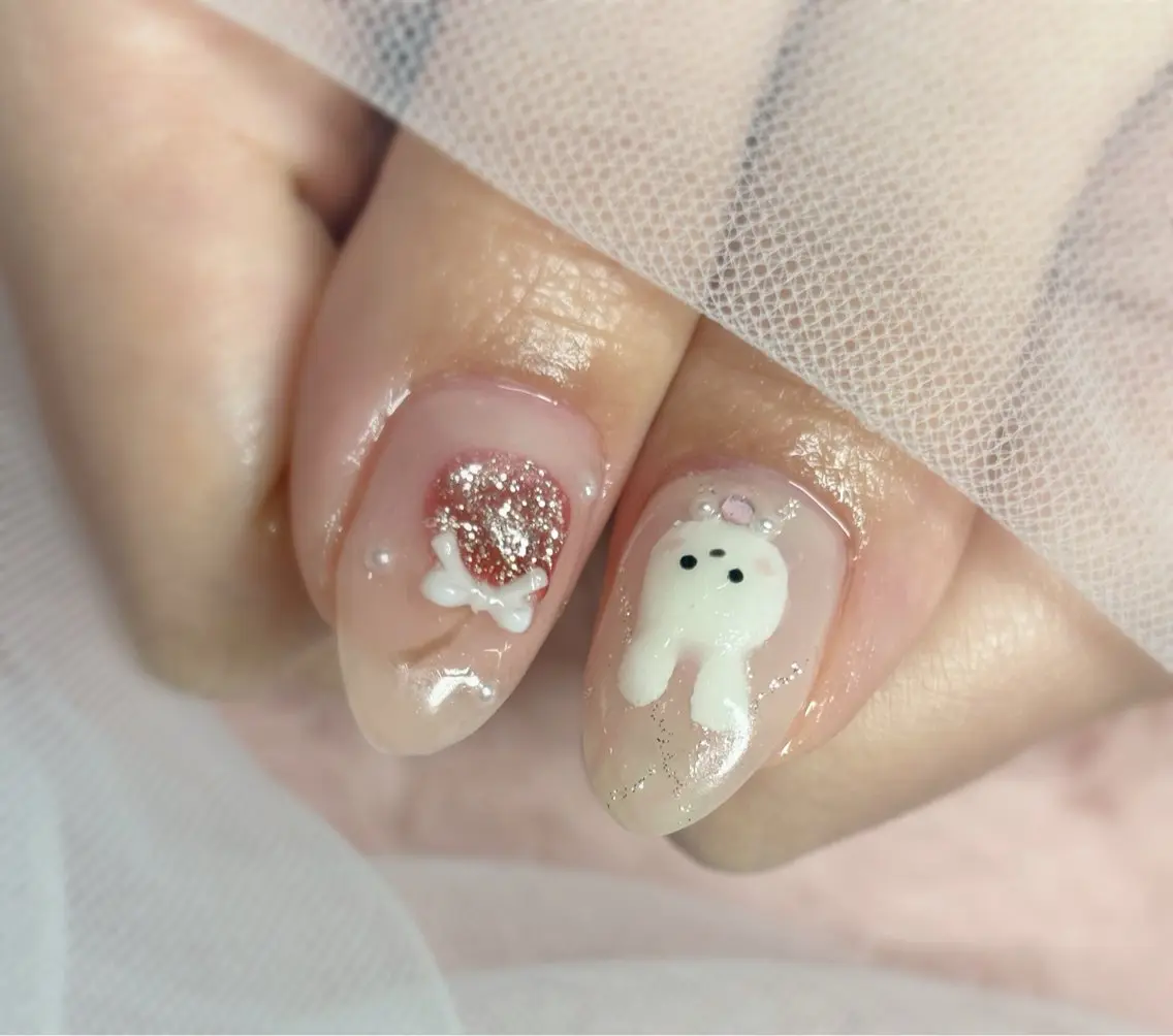 ネイル ハンドネイル kaho  🧸🎀 RiLionのネイルデザイン
