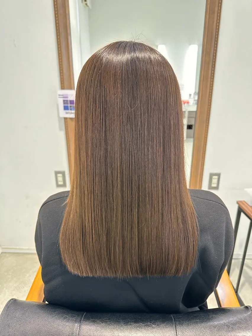 ロング カラー グレージュ オリーブグレージュ オリーブグレー 髙木 利央のヘアスタイル