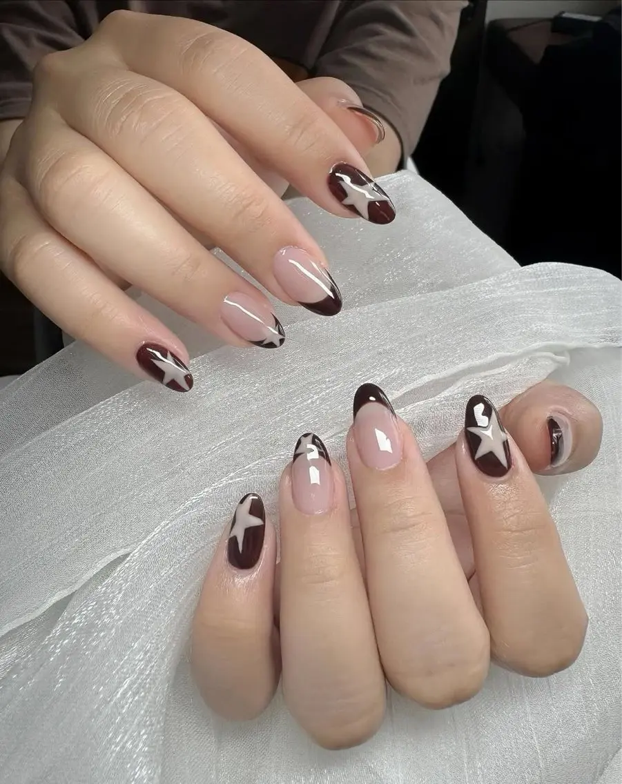 ネイル フレンチネイル ジェルネイル 韓国ネイル マグネットネイル ネイルチップ Rin Nail 新大久保店のネイルデザイン