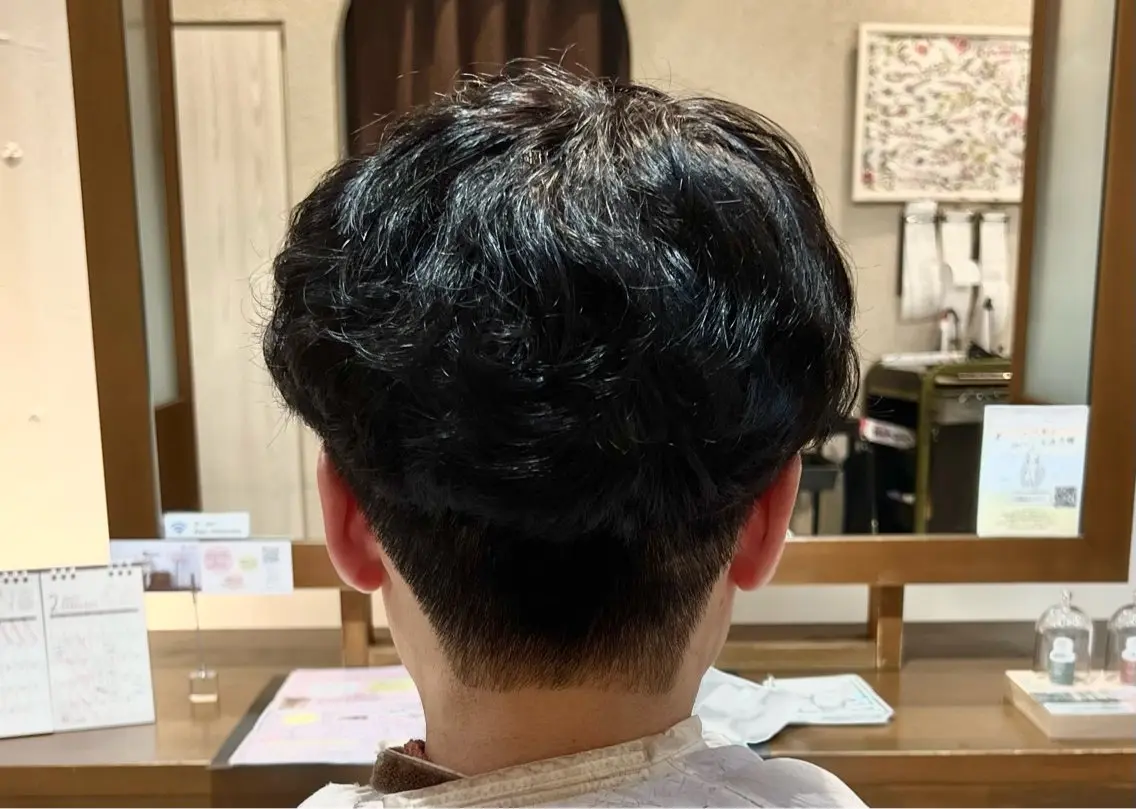 パーマ メンズ メンズパーマ ツーブロック 木本 歩々乃のヘアスタイル
