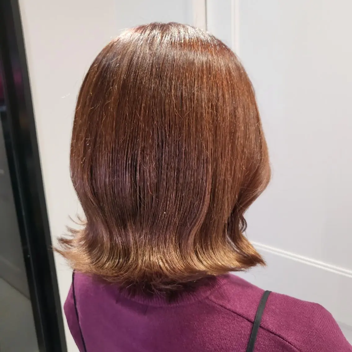ミディアム カラー ブラウンカラー ピンクカラー ピンクブラウン 亀田 幸美のヘアスタイル