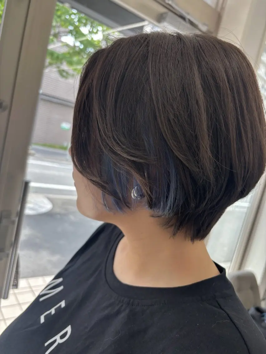 ショート ショートボブ ボブ ショートヘア 新村 華奈絵のヘアスタイル