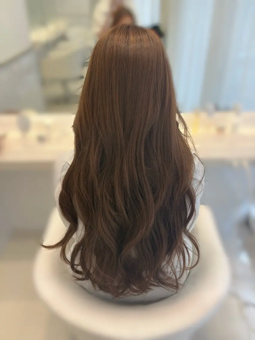 ワンカラー🎀2種類の最高級色落ち処理剤付き!+選べるトリートメント🩰(シャンプーブロー込み)の写真