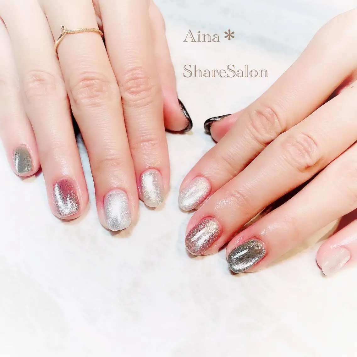ネイル マグネットネイル Yui*Aina ShareSalonのネイルデザイン