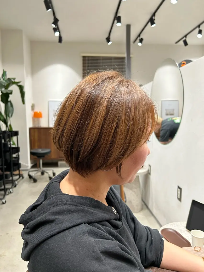 ショート カラー ベージュカラー ショートヘア カット ヘアカラー 無料カットモデル募集 /河内温太のヘアスタイル