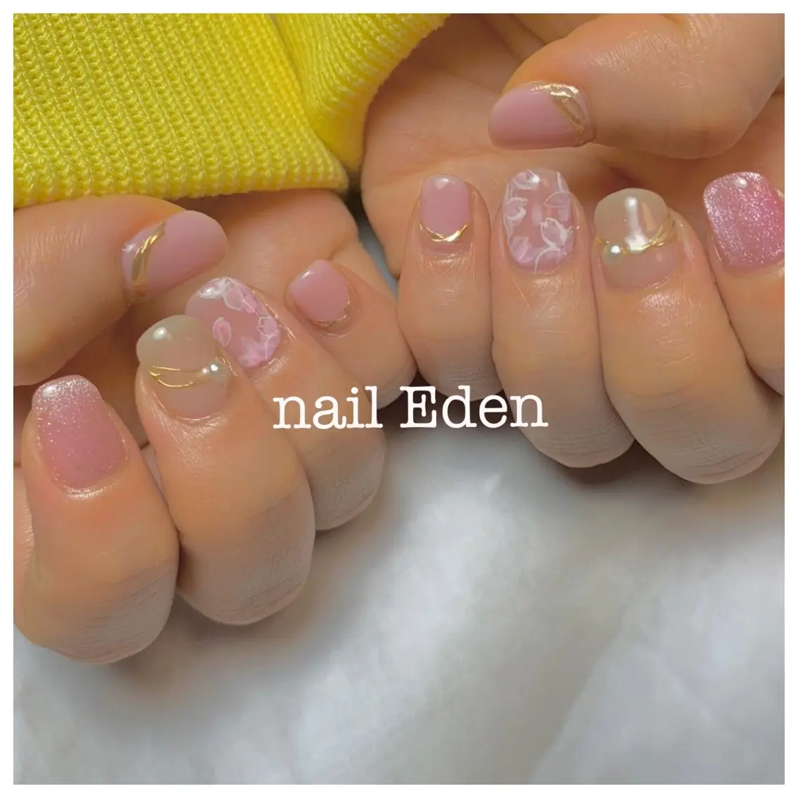 ネイル 桜ネイル 持ち込み Eden ♾️のネイルデザイン