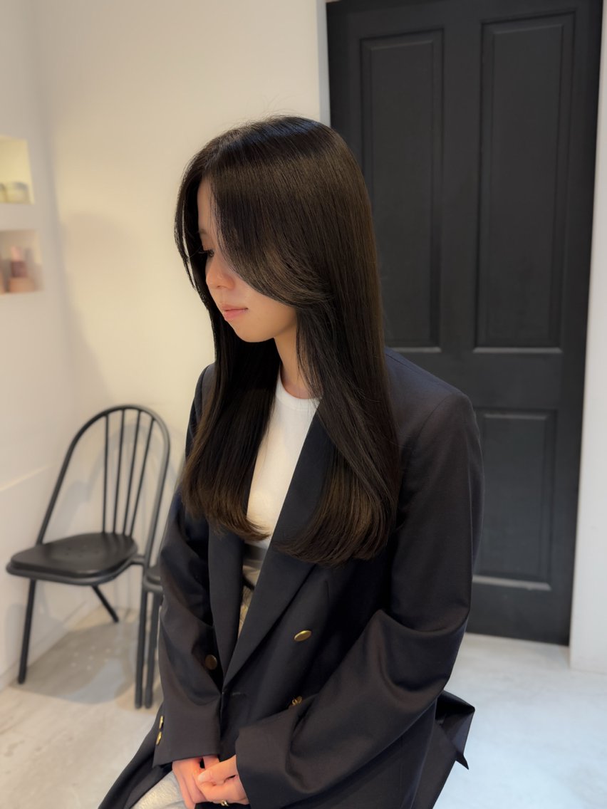 ロング カラー ブラウンカラー くすみブラウン トリートメント ヘアカラー 華奈/くすみカラー/ 抜け感🥣のヘアスタイル
