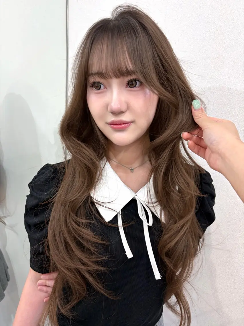 ロング ヘアカラー トリートメント ヘアセット vivie Madokaのヘアスタイル