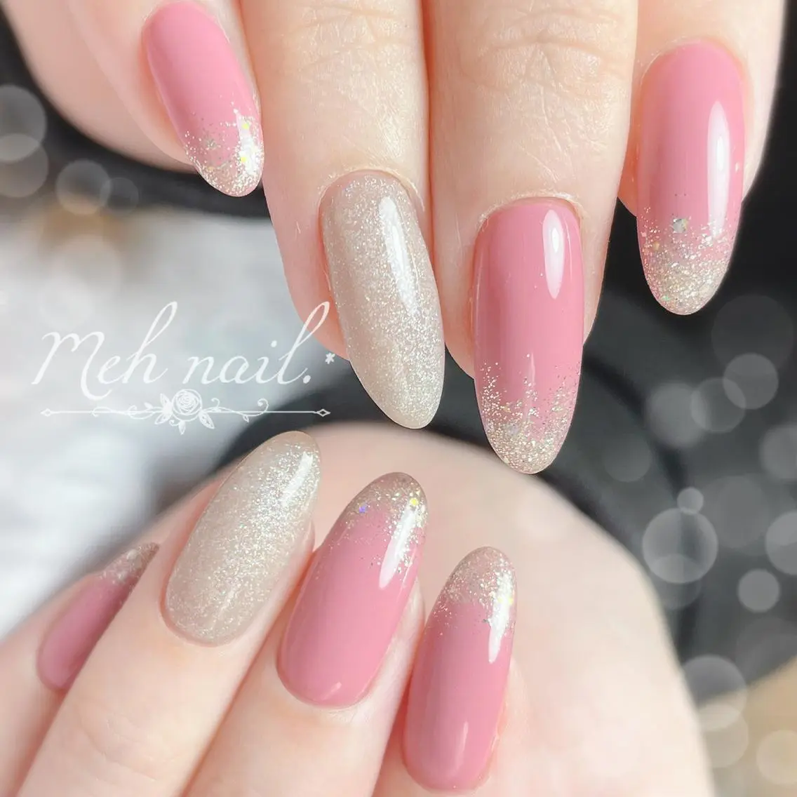 ネイル シンプルネイル Healing nail 杢のネイルデザイン