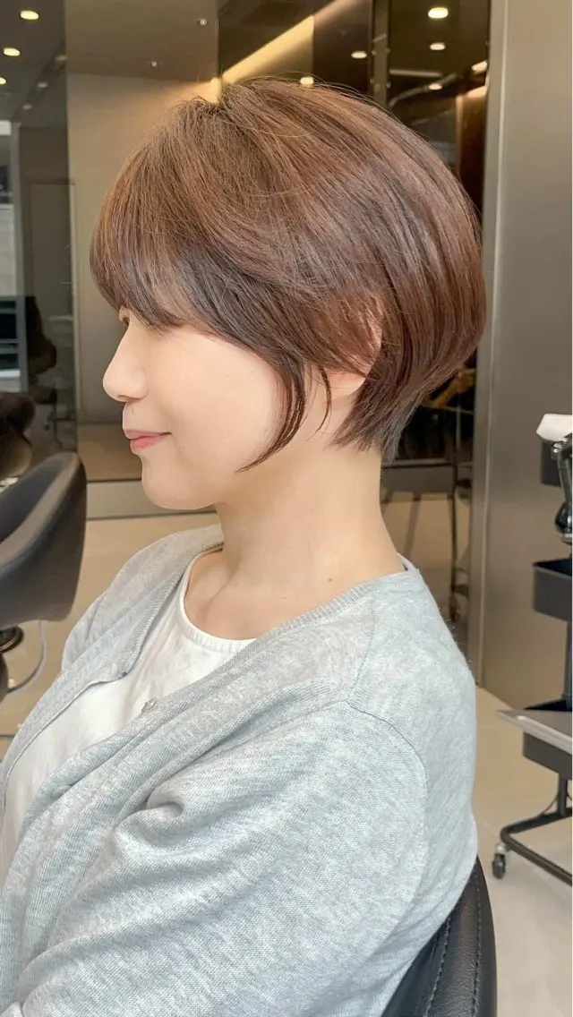 ショート mai/天神美容室 【丸みショート】のヘアスタイル
