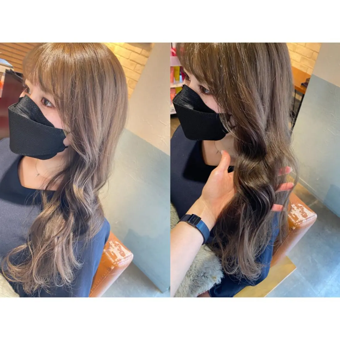 カラー ベージュカラー 🩵盛れる顔周りヘア EMI🩵のヘアスタイル