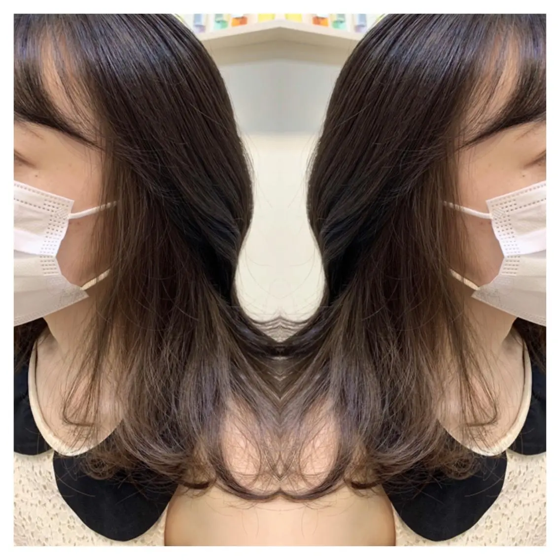 ミディアム カラー ヘアカラー トリートメント 村山 茉衣のヘアスタイル