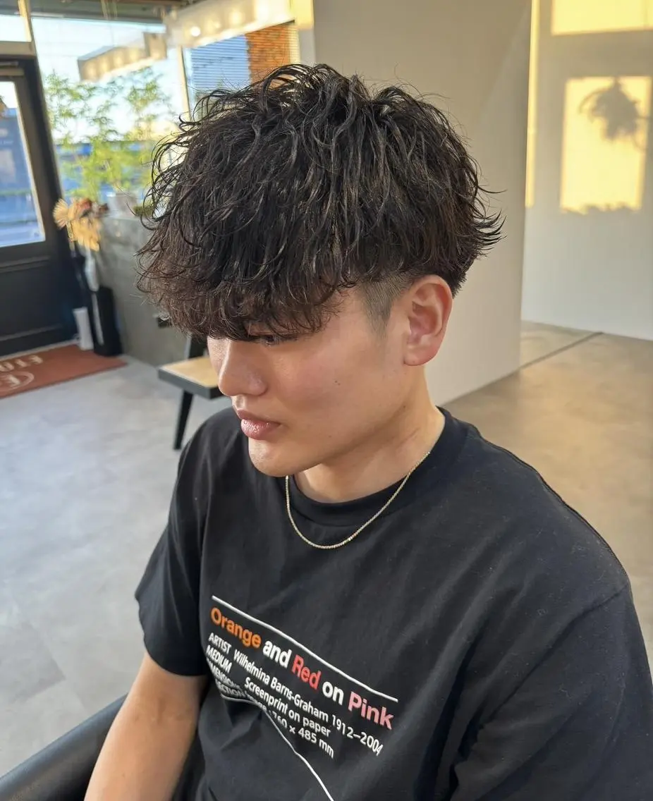 🌊メンズカット×波巻きパーマ🌊　8500円の写真