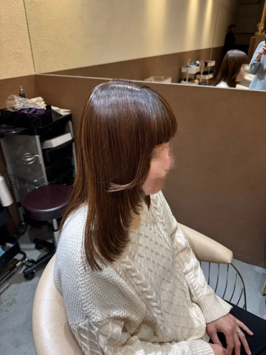 ロング 顔まわりレイヤー レイヤーカット 赤羽根 周のヘアスタイル