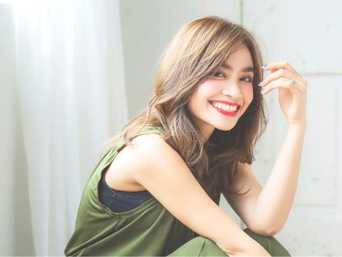 セミロング カット ヘアカラー トリートメント ✨艶髪満足度◎✨ 菅沼 麻衣子のヘアスタイル