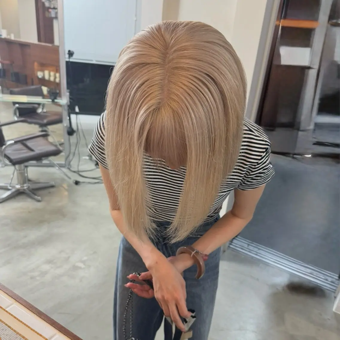 ショート カラー ベージュカラー ホワイトベージュ ヘアカラー カットモデル୨୧大阪 梅田タカシマリナ♡のヘアスタイル