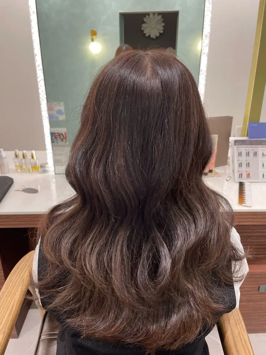 ミディアム ＊ロングモデル＊ 清水菜穂香のヘアスタイル
