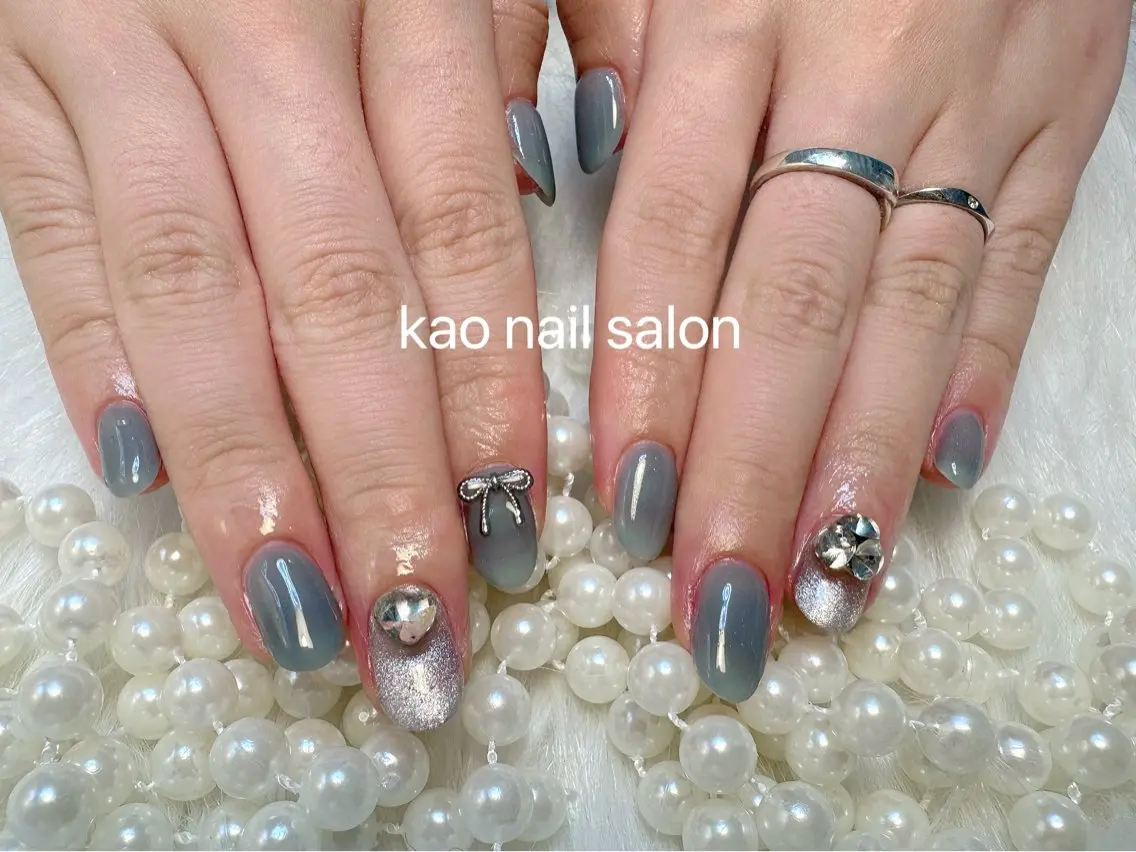 ネイル ハンドネイル kao nail マグネット/長さだしのネイルデザイン
