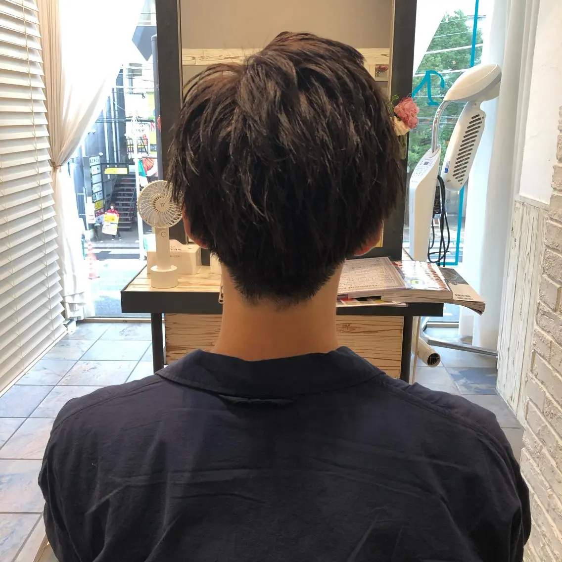 ショート カラー パーマ メンズ カット ヘアカラー メンズサロン💈 吉岡陽【中野】のヘアスタイル