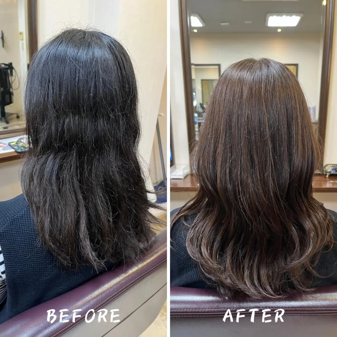 セミロング カット ヘアカラー トリートメント 澤崎 希望のヘアスタイル