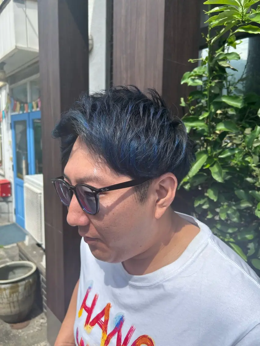 ショート カラー メンズ ヘアカラー RYOMA (リョーマ)のヘアスタイル
