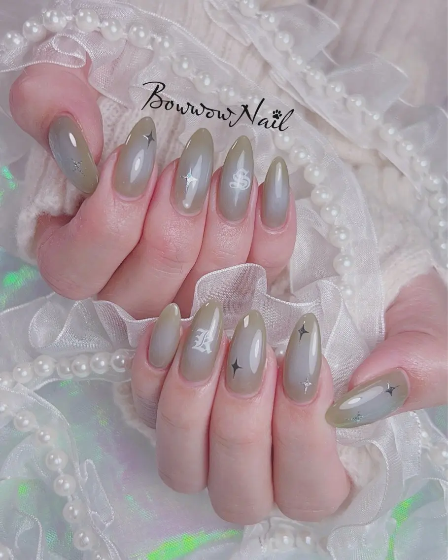 ネイル チークネイル 韓国ネイル ワンホンネイル 冬ネイル Bow wow Nail さや🧸のネイルデザイン