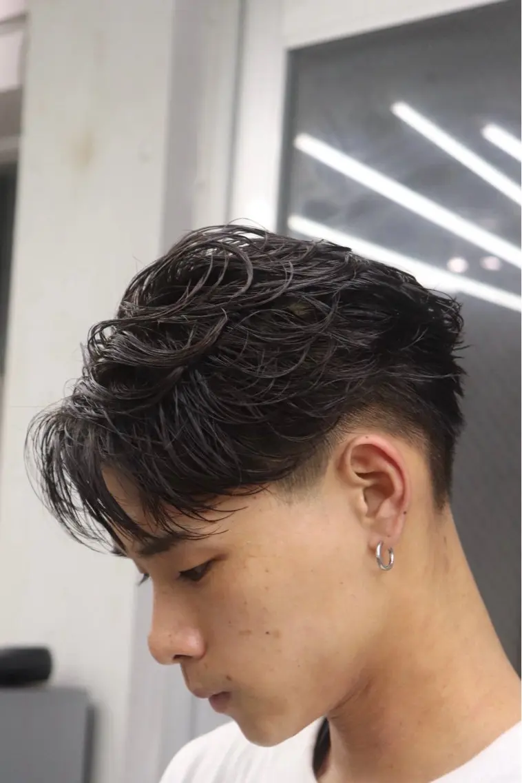 パーマ メンズ カット パーマ トリートメント 🐲原宿、渋谷/メン ズ特化/パーマ、縮毛のヘアスタイル
