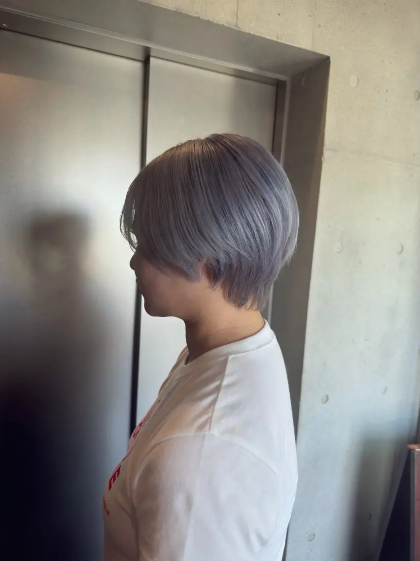 ショート カット ヘアカラー トリートメント 柔め透明感血色カラー 暖色/レイヤー/ゆいのヘアスタイル