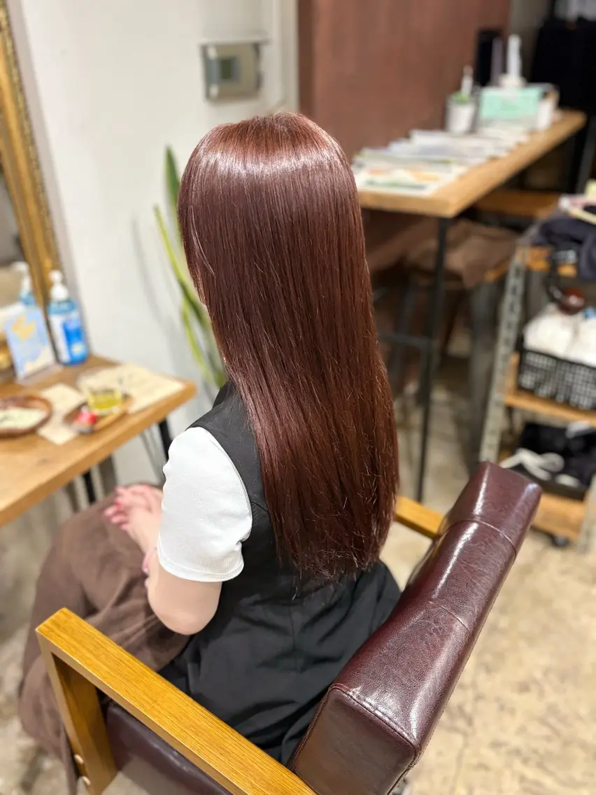 ロング カラー 縮毛矯正 ヘアカラー 表参道/南青山/ 蝦名まひるのヘアスタイル