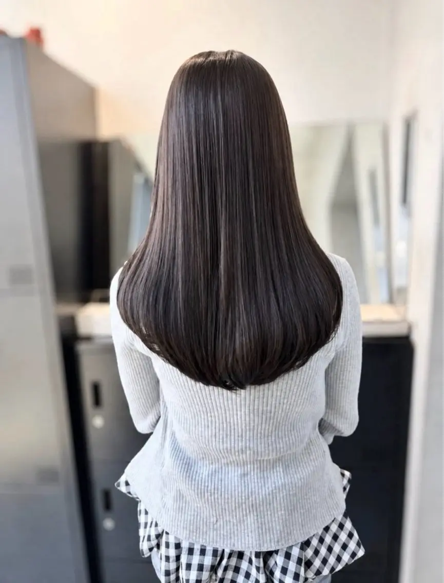 ロング カラー パーマ ヘアアレンジ カット ヘアカラー トリートメント ヘアセット 透明感カラー✂︎ YUKAのヘアスタイル