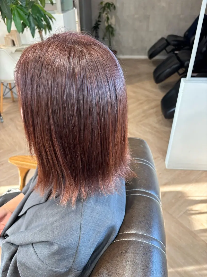 ミディアム カラー 村上 斗玖亜のヘアスタイル