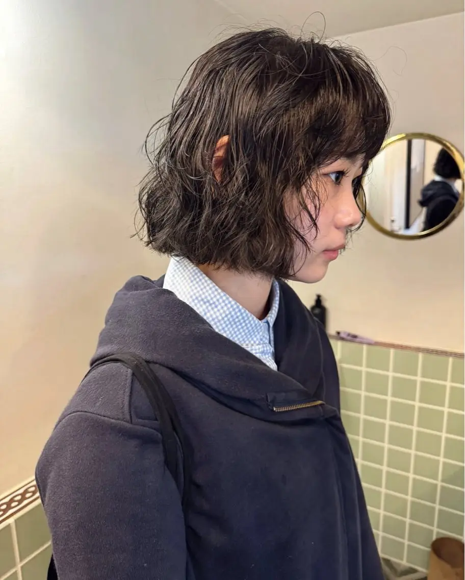 ショート パーマ カット パーマ misa___boo MISAのヘアスタイル