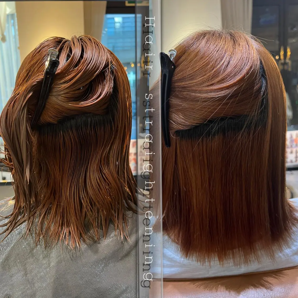 ミディアム カット 縮毛矯正 トリートメント 髪質改善ストレート Kantaのヘアスタイル