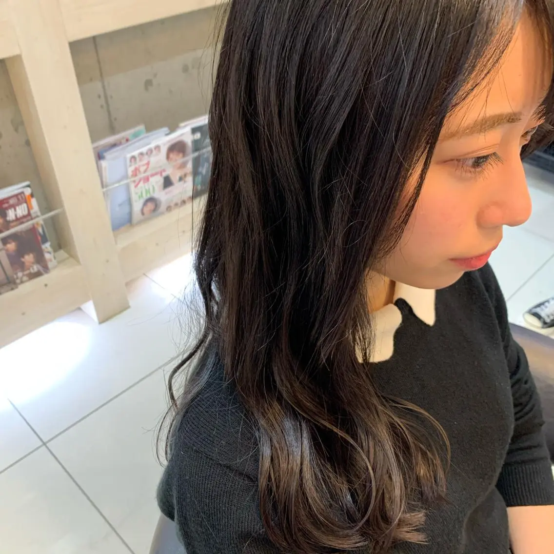 セミロング 早坂 裕真のヘアスタイル